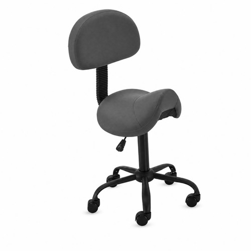 Saddle stool with backrest - with,
