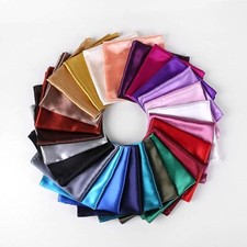 New Satin Solid Plain Silk