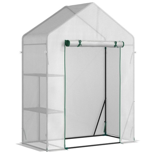 Walk greenhouse with tier - walk, in