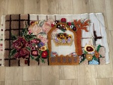 Vintage  1970’s Readicut Rug  Kit  with Wool and Hooks Needs Completing as Shown