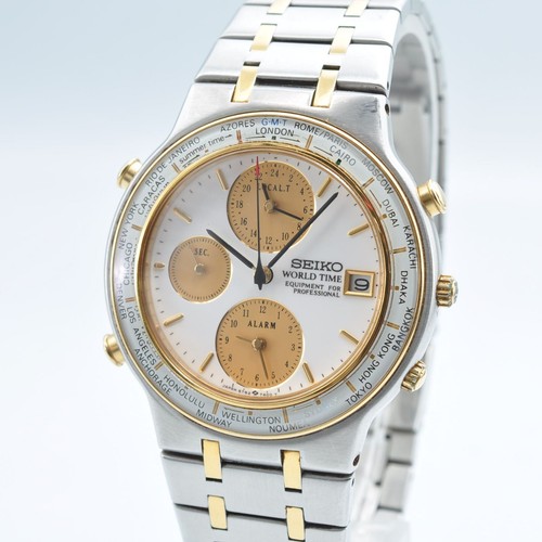 Seiko 5t52 7a00 world time - seiko,