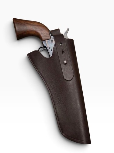 Genuine leather plain brown - plain,