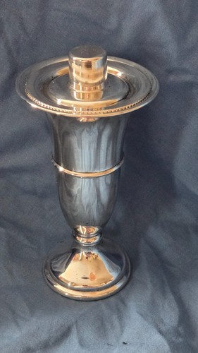 Silver vase with lid