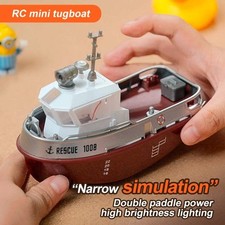 S820 1/72 RC Tugboat Mini Boat 2.4G Dual Motor LED Remote Control Toy