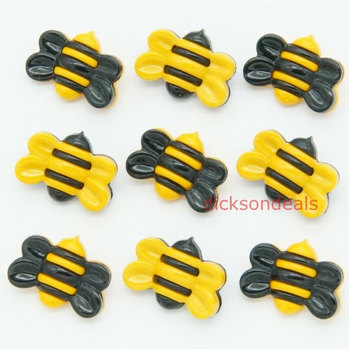 Bumble bee buttons novelty - 10,