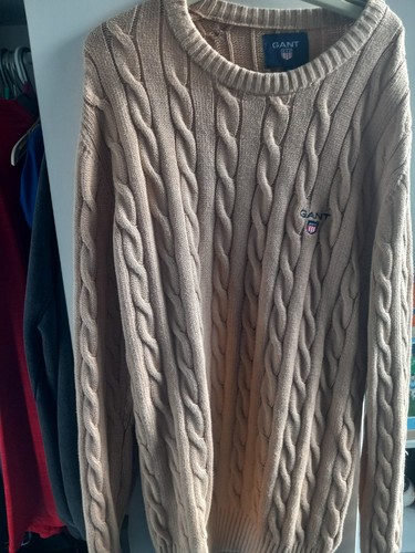 Gant cotton cable knit crew - gant,