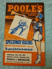 POOLE SPEEDWAY 1970 PIRATES v SWINDON ROBINS. 27th MAY. 10th MEETING
