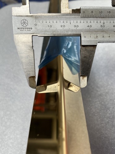 Polished brass folded angle - brass,