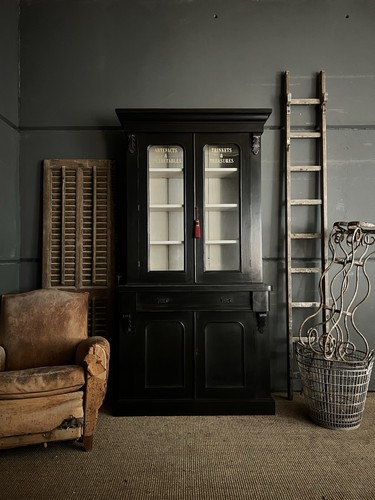 Antique bookcase glazed - antique,