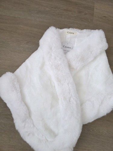 White faux fur - faux,