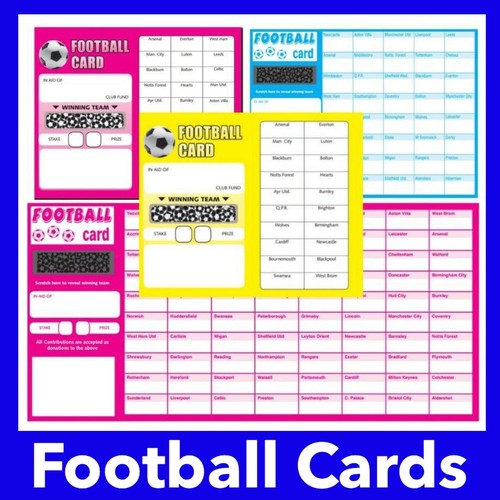 Football cards fundraising - football,