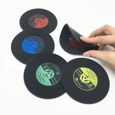 Retro Vinyl Record CD Coaster