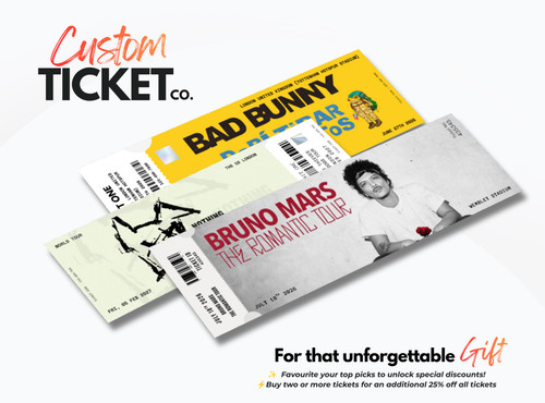 Custom concert event ticket - custom,