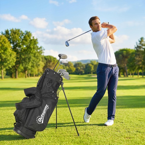 Outsunny golf stand bag - stand, way