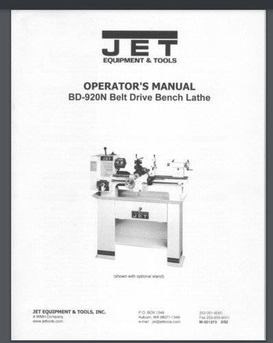 Jet 920n belt drive bench - belt,