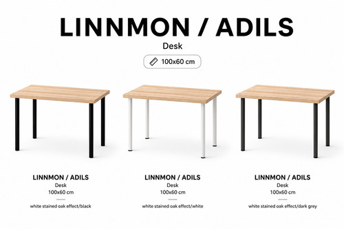 Ikea linnmon adils desk 100x60 - adils,