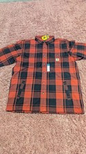 Carhartt Mens Flannel Sherpa Lined Shirt Jacket L - Relaxed Fit - SIZE LARGE