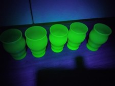 5 x Uranium Glasses 11cm