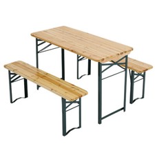3 Piece Picnic Table And Bench Set Folding Beer Bench Outside Table and Bench UK