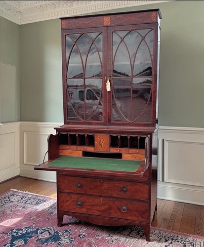 Tall georgian inlaid mahogany - tall,