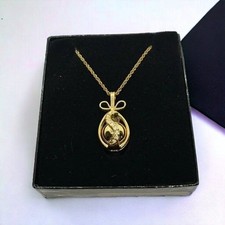 Joan Rivers Interchangeable Pave Egg Pendant Gold Tone 24" Chain Necklace