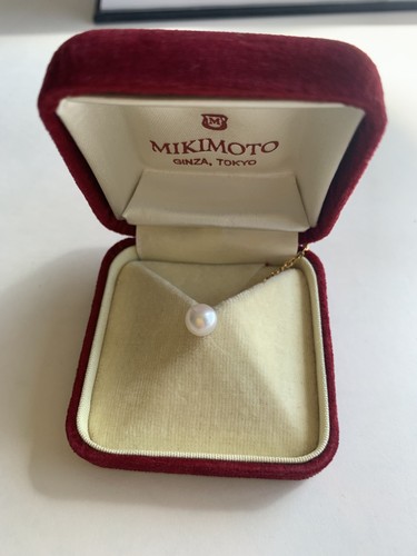 Mikimoto pearl tie tack pin - pearl,