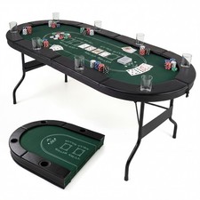 COSTWAY Foldable Poker Table 8