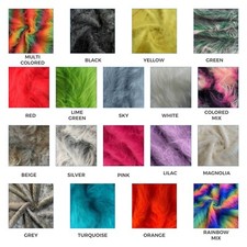 LONG PILE FAUX FUR FABRIC Luxury Plush Toys Soft fluffy Costumes Dress Clothing