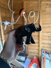 Vintage Carved Wooden Elephant