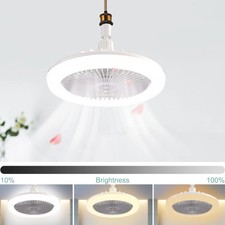 LED Ceiling Fan Light Dimmable Living Room Chandelier Lamp With Remote Control