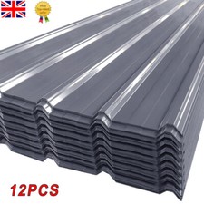 12PCS Industrial Corrugated Roofing Sheets Galvanized Profiled Anthracite Sheet