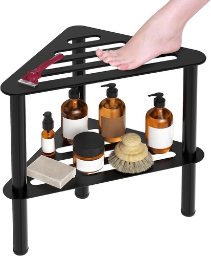 Shower foot rest stool - foot, 2-tier