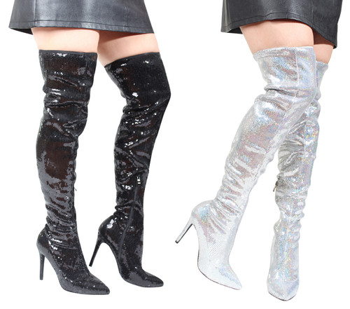 Womans stiletto heel - heel, silver