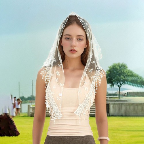 Polyester triangle scarf lace - triangle,