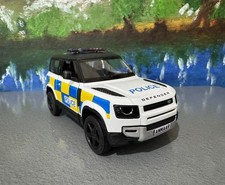 1:36 Land Rover Defender Police Diecast Model Car - WITH PERSONALISED PLATE GIFT