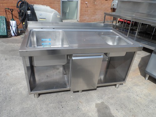 Stainless steel double bowl - stainless,