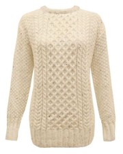 LADIES WOMEN ARAN CABLE KNIT KNITTED JUMPER STRETCH SWEATER PULLOVER TOP UK SIZE