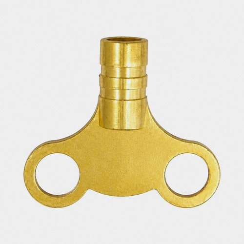 Brass clock winding key double - brass,