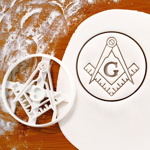 Square and compasses cookie - square,