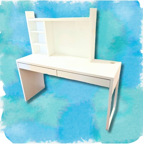 Ikea white large micke - white, desk