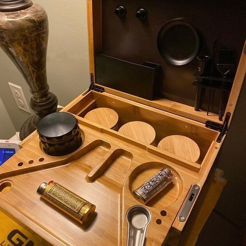 Bamboo storage chest with - bamboo,