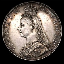 1887 Crown Queen Victoria British Coin In Absolutely Excellent Condition   Gem