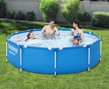 Bestway 10ft x 30" / 3.05m Steel Pro Above Ground Round Family Swimming Pool