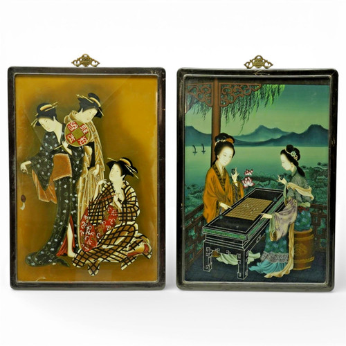 Antique chinese pictures pair - antique,