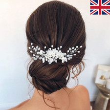 Brides Flower Wedding Hair Vine Crystal Bridal Hair Piece 🌸Hair Accessories