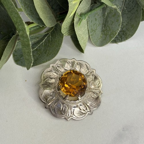 Vintage mizpah faux citrine - mizpah,