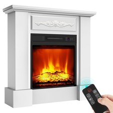 Electric Fireplace Burning Flame Effect Electric Stove Standing Heater Syzmrgiuz