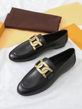 Tod's Women's Round Headed Flat Bottomed Leather Shoes
