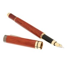Vintage Wooden Fountain Pen Ink Pen for Student Businessman Writing Equipment