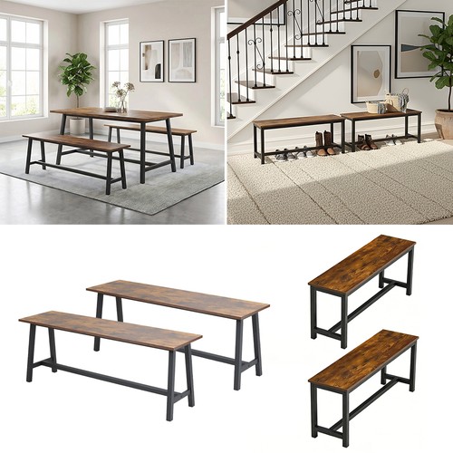 Set wooden long benches - of,
